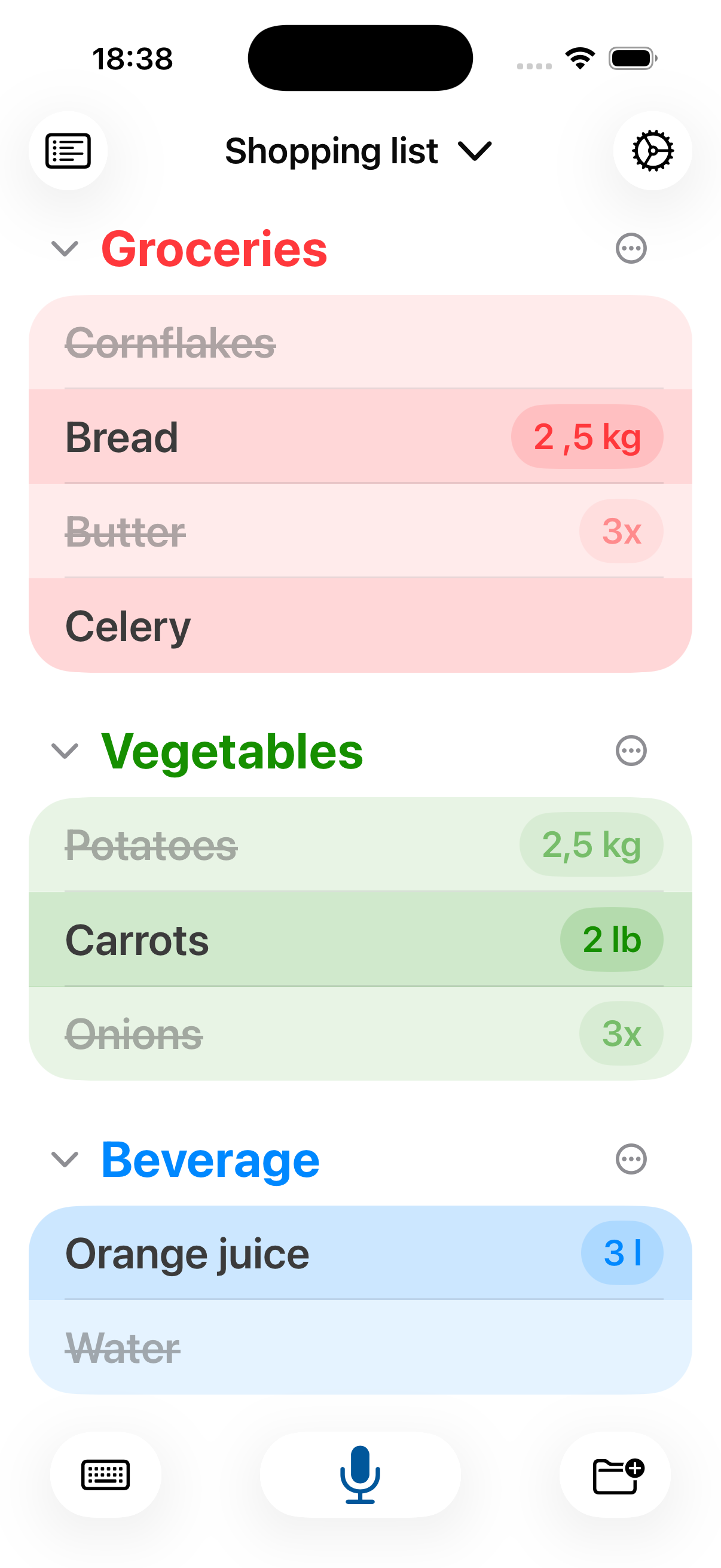 Shopping App on a phone